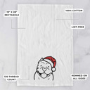 American Bully Doodled Santa Hat Dog  Breed Tea Towel - 50+ Breeds