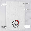 Labrador Retriever Doodled Santa Hat Dog  Breed Tea Towel - 50+ Breeds