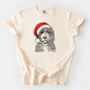XL Ivory - Bernedoodle Santa Dog Breed Comfort Colors T-shirts - 40+ Dog Breeds
