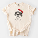 XL Ivory - German Shorthaired Pointer Santa Dog Breed Comfort Colors T-shirts - 40+ Dog Breeds