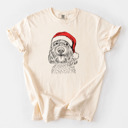 XL Ivory - Cockapoo Santa Dog Breed Comfort Colors T-shirts - 40+ Dog Breeds