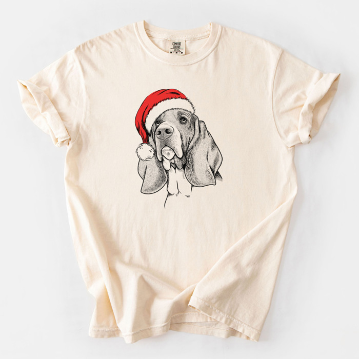 Santa Dog Breed Comfort Colors T-shirts - 40+ Dog Breeds