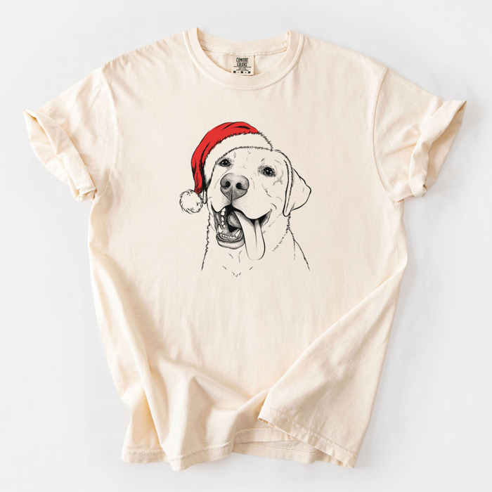 Santa Dog Breed Comfort Colors T-shirts - 40+ Dog Breeds