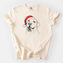 XL Ivory - Labrador Retriever 2 Santa Dog Breed Comfort Colors T-shirts - 40+ Dog Breeds