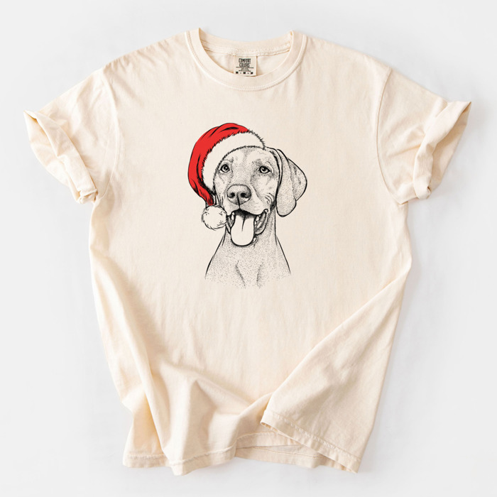 Santa Dog Breed Comfort Colors T-shirts - 40+ Dog Breeds