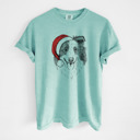 Large Chalky Mint - Border Collie Santa Dog Breed Comfort Colors T-shirts - 40+ Dog Breeds