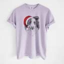 Large Orchid - Border Collie Santa Dog Breed Comfort Colors T-shirts - 40+ Dog Breeds