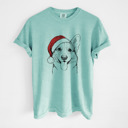 Large Chalky Mint - Corgi Santa Dog Breed Comfort Colors T-shirts - 40+ Dog Breeds