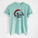Medium Chalky Mint - Pug Santa Dog Breed Comfort Colors T-shirts - 40+ Dog Breeds
