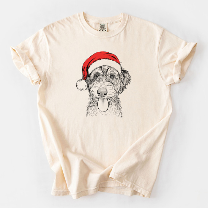 Santa Dog Breed Comfort Colors T-shirts - 40+ Dog Breeds