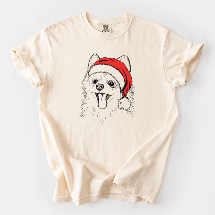 Santa Dog Breed Comfort Colors T-shirts - 40+ Dog Breeds