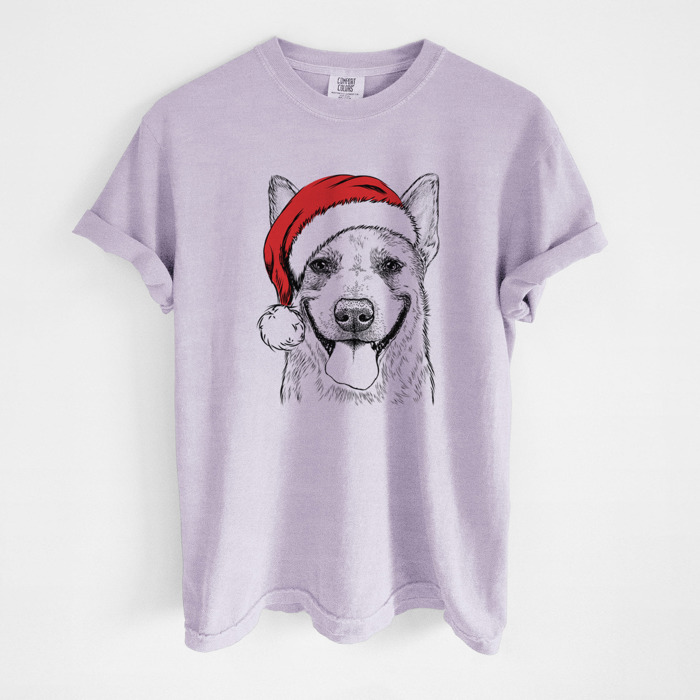 Santa Dog Breed Comfort Colors T-shirts - 40+ Dog Breeds