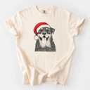XXL Ivory - Rottweiler Santa Dog Breed Comfort Colors T-shirts - 40+ Dog Breeds