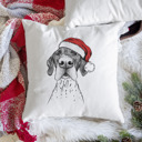 German Shorthaired Pointer Santa Hat Dog Breed Throw Pillow Cover - 40+ Dog Breeds