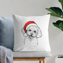 Bichon Frise Santa Hat Dog Breed Throw Pillow Cover - 40+ Dog Breeds