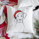 Great Dane Santa Hat Dog Breed Throw Pillow Cover - 40+ Dog Breeds