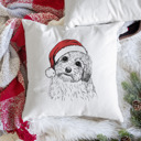 Havanese Santa Hat Dog Breed Throw Pillow Cover - 40+ Dog Breeds