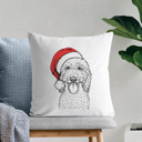 Goldendoodle Santa Hat Dog Breed Throw Pillow Cover - 40+ Dog Breeds