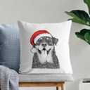 Rottweiler Santa Hat Dog Breed Throw Pillow Cover - 40+ Dog Breeds