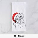 20 - Boxer Santa Hat Christmas Dog Tea Towel - 25+ Breeds
