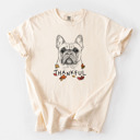 XXL Ivory - French Bulldog 1 Detailed Hand Drawn Thankful Dog Breed Comfort Colors T-shirts - 25+ Dog Breeds