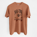 Small Ivory - Aussie Detailed Hand Drawn Thankful Dog Breed Comfort Colors T-shirts - 25+ Dog Breeds