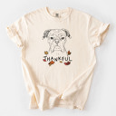 Large Ivory - Boxer Detailed Hand Drawn Thankful Dog Breed Comfort Colors T-shirts - 25+ Dog Breeds