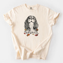 Large Ivory - Cavalier King Charles Detailed Hand Drawn Thankful Dog Breed Comfort Colors T-shirts - 25+ Dog Breeds