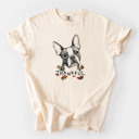 XXL Ivory - Boston Terrier Detailed Hand Drawn Thankful Dog Breed Comfort Colors T-shirts - 25+ Dog Breeds