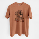 Large Ivory - Pitbull Mix Detailed Hand Drawn Thankful Dog Breed Comfort Colors T-shirts - 25+ Dog Breeds