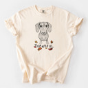 Small Ivory - Dachshund Detailed Hand Drawn Thankful Dog Breed Comfort Colors T-shirts - 25+ Dog Breeds