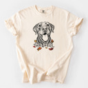 Small Ivory - Black Lab Detailed Hand Drawn Thankful Dog Breed Comfort Colors T-shirts - 25+ Dog Breeds