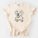 Large Ivory - Labrador Retriever Detailed Hand Drawn Thankful Dog Breed Comfort Colors T-shirts - 25+ Dog Breeds