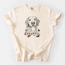 XXL Ivory - Golden Retriever Detailed Hand Drawn Thankful Dog Breed Comfort Colors T-shirts - 25+ Dog Breeds