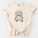 Medium Ivory - Goldendoodle Detailed Hand Drawn Thankful Dog Breed Comfort Colors T-shirts - 25+ Dog Breeds