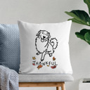 Golden Retriever Doodled Thankful  Autumn Dog Breed Throw Pillow Cover -50+ Breeds