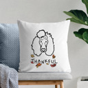 Poodle Doodled Thankful  Autumn Dog Breed Throw Pillow Cover -50+ Breeds