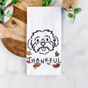 Shih Tzu Doodled Thankful  Autumn Hand-Drawn Dog  Breed Tea Towel - 50+ Breeds