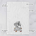 Pitbull Mix Thankful  Autumn Detailed Hand-Drawn Dog  Breed Tea Towel - 25+ Breeds