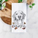 Golden Retriever Thankful  Autumn Detailed Hand-Drawn Dog  Breed Tea Towel - 25+ Breeds