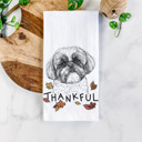 Shih Tzu Thankful  Autumn Detailed Hand-Drawn Dog  Breed Tea Towel - 25+ Breeds