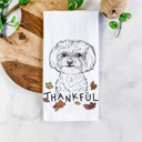 Maltese Thankful  Autumn Detailed Hand-Drawn Dog  Breed Tea Towel - 25+ Breeds