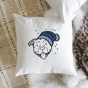 American Bulldog Beanie Winter Dog Breed Throw Pillow Cover -50+ Breeds