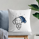 Great Dane Beanie Winter Dog Breed Throw Pillow Cover -50+ Breeds