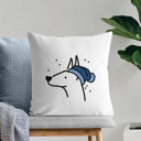 Doberman Beanie Winter Dog Breed Throw Pillow Cover -50+ Breeds
