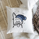 German Shepherd Beanie Winter Dog Breed Throw Pillow Cover -50+ Breeds