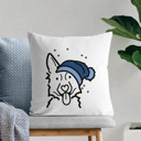 German Shepherd Beanie Winter Dog Breed Throw Pillow Cover -50+ Breeds
