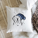 Golden Retriever 2 Beanie Winter Dog Breed Throw Pillow Cover -50+ Breeds