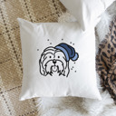 Havanese Beanie Winter Dog Breed Throw Pillow Cover -50+ Breeds