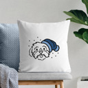 Shih Tzu Beanie Winter Dog Breed Throw Pillow Cover -50+ Breeds
